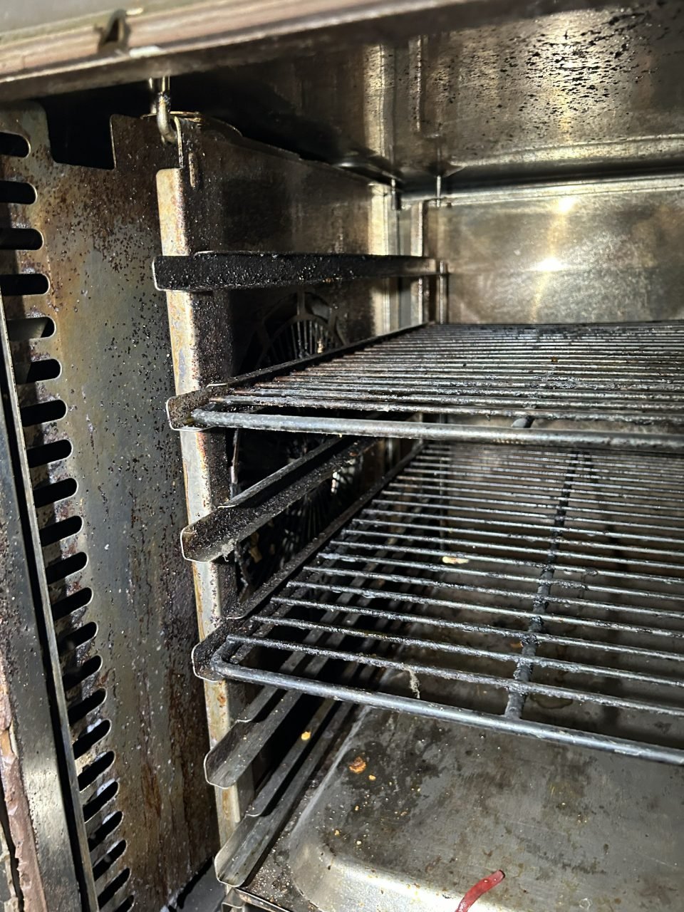 The same industrial oven clean after dry ice blasting